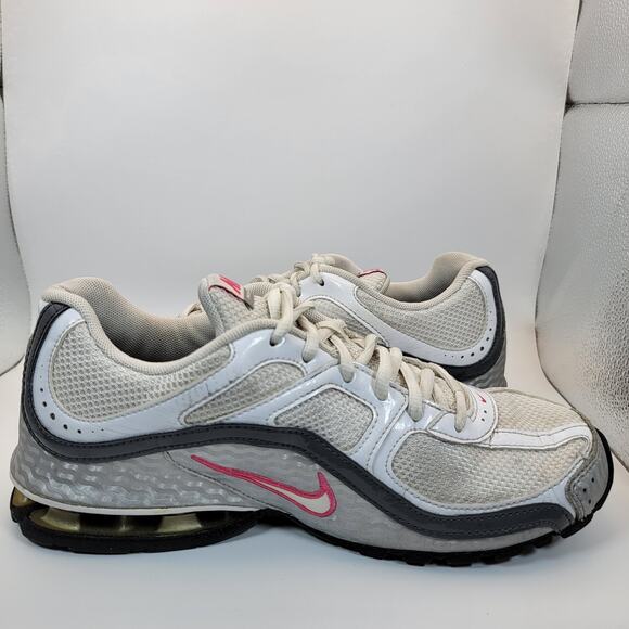 Nike Reax Run 5 Women’s Running Shoes White Silver Pink Size 8.5 No Inserts - Picture 8 of 15